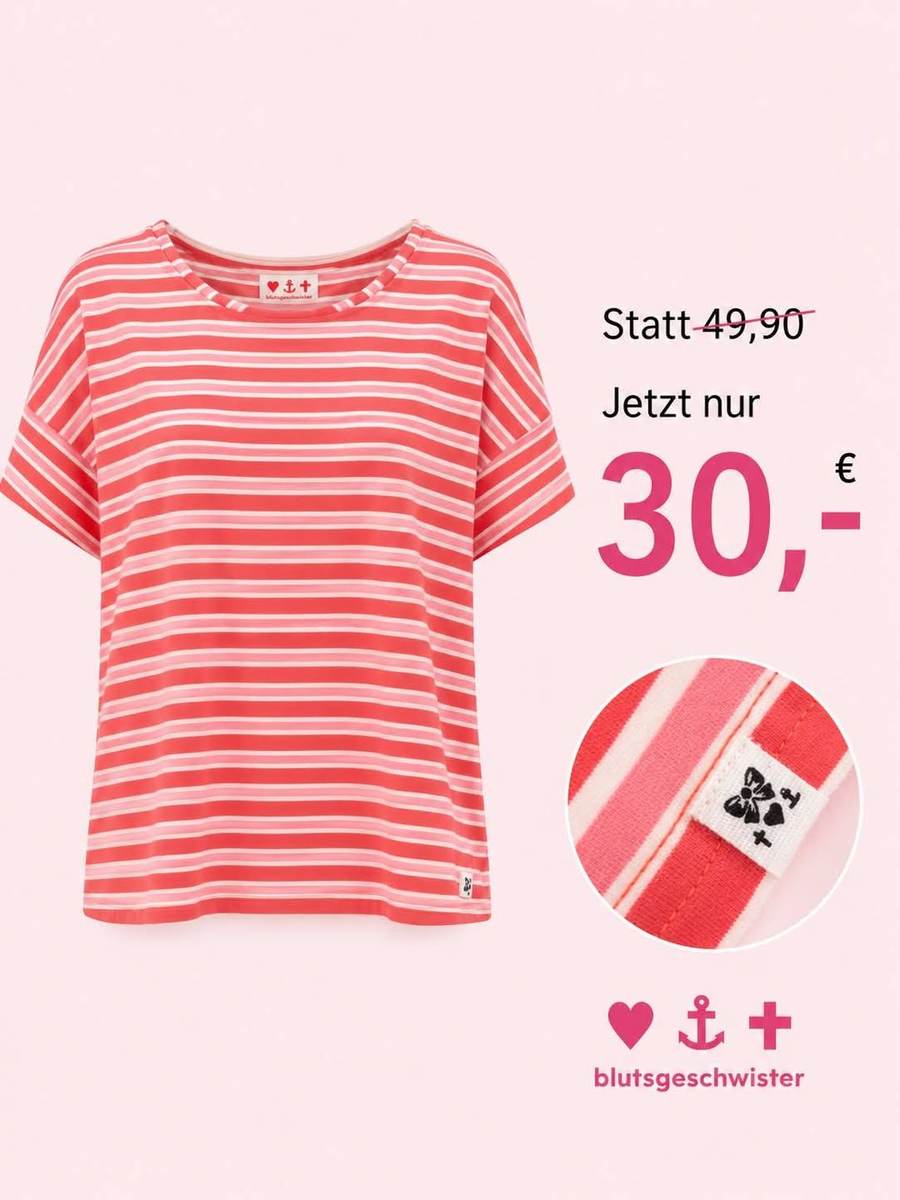 Blutsgeschwister Streifenshirt als Aktionsbeispiel
