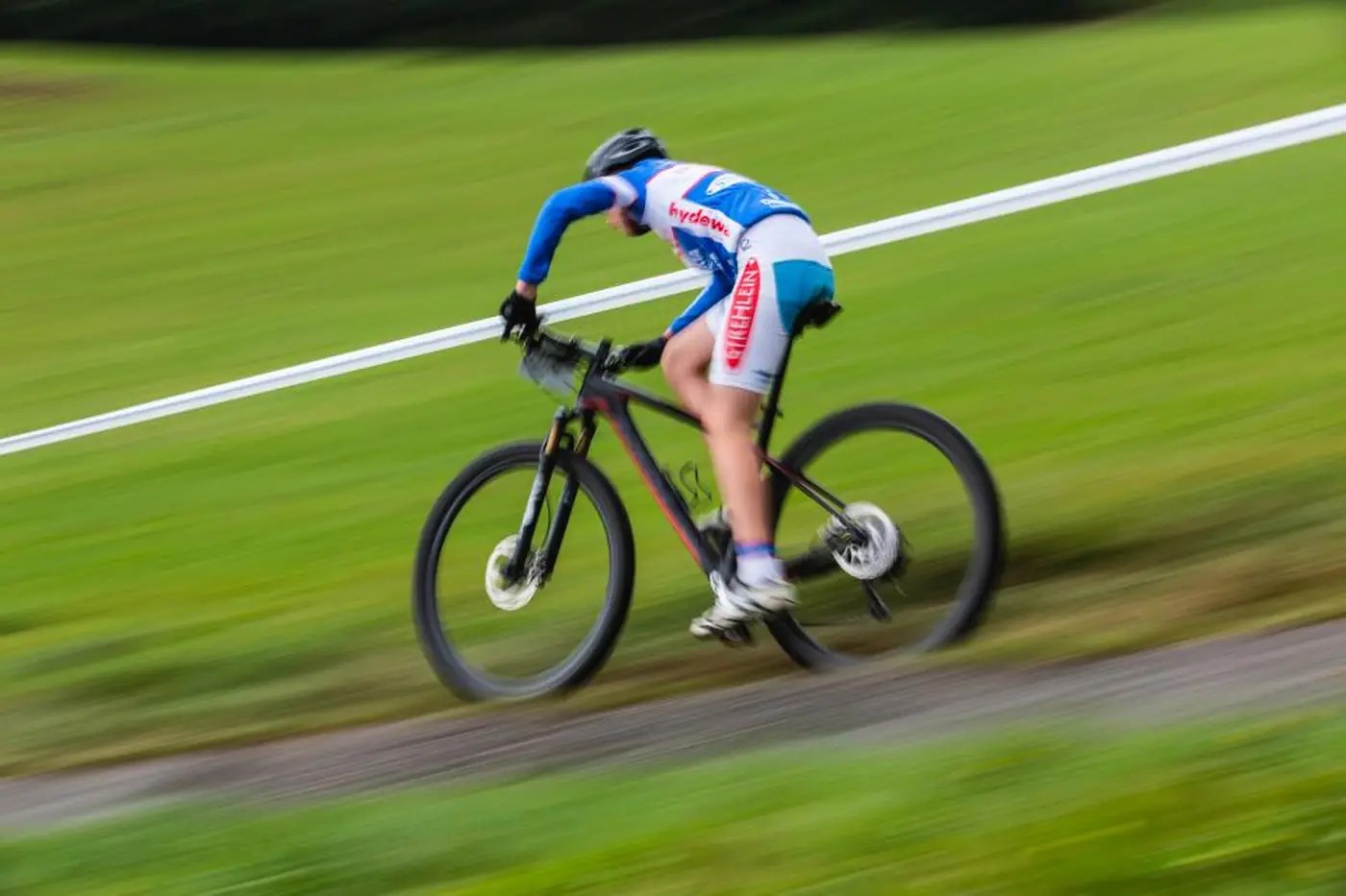Mountainbiker in Aktion